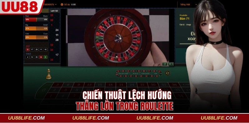Đánh roulette thắng lớn với chiến thuật lệch hướng
